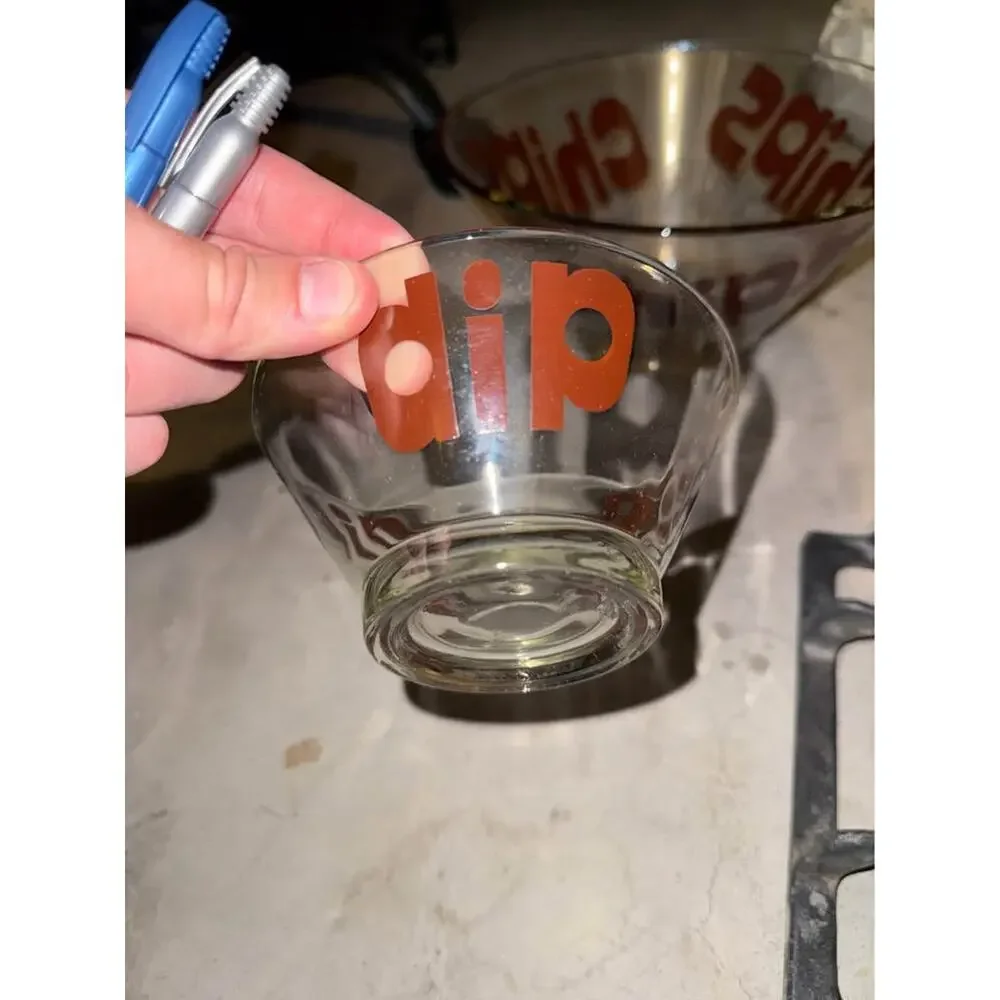 Vintage MCM Wheaton Glass Chip and Dip Bowl